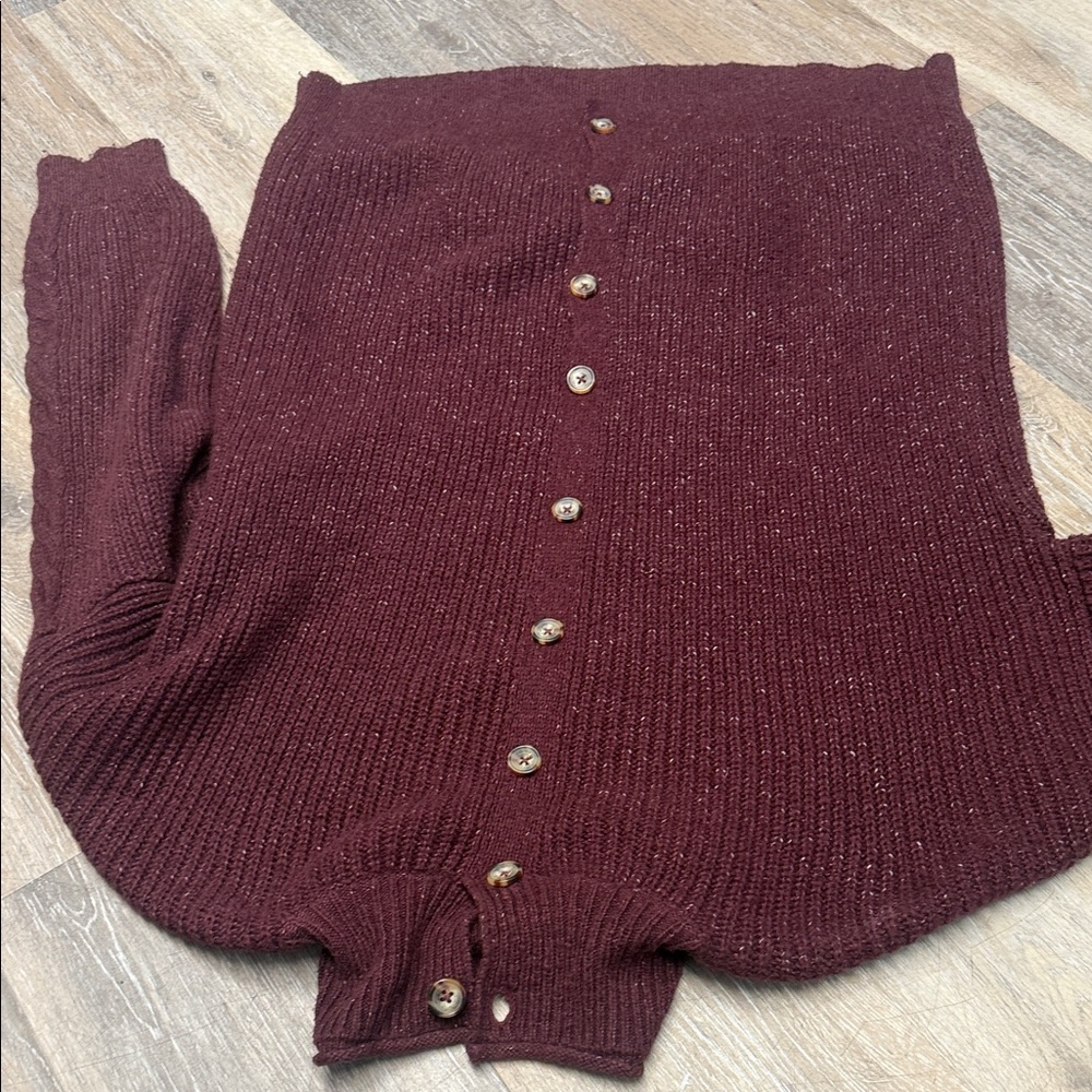 Abercrombie & Fitch Women's Burgundy Sweater Size Large - Picture 7 of 8